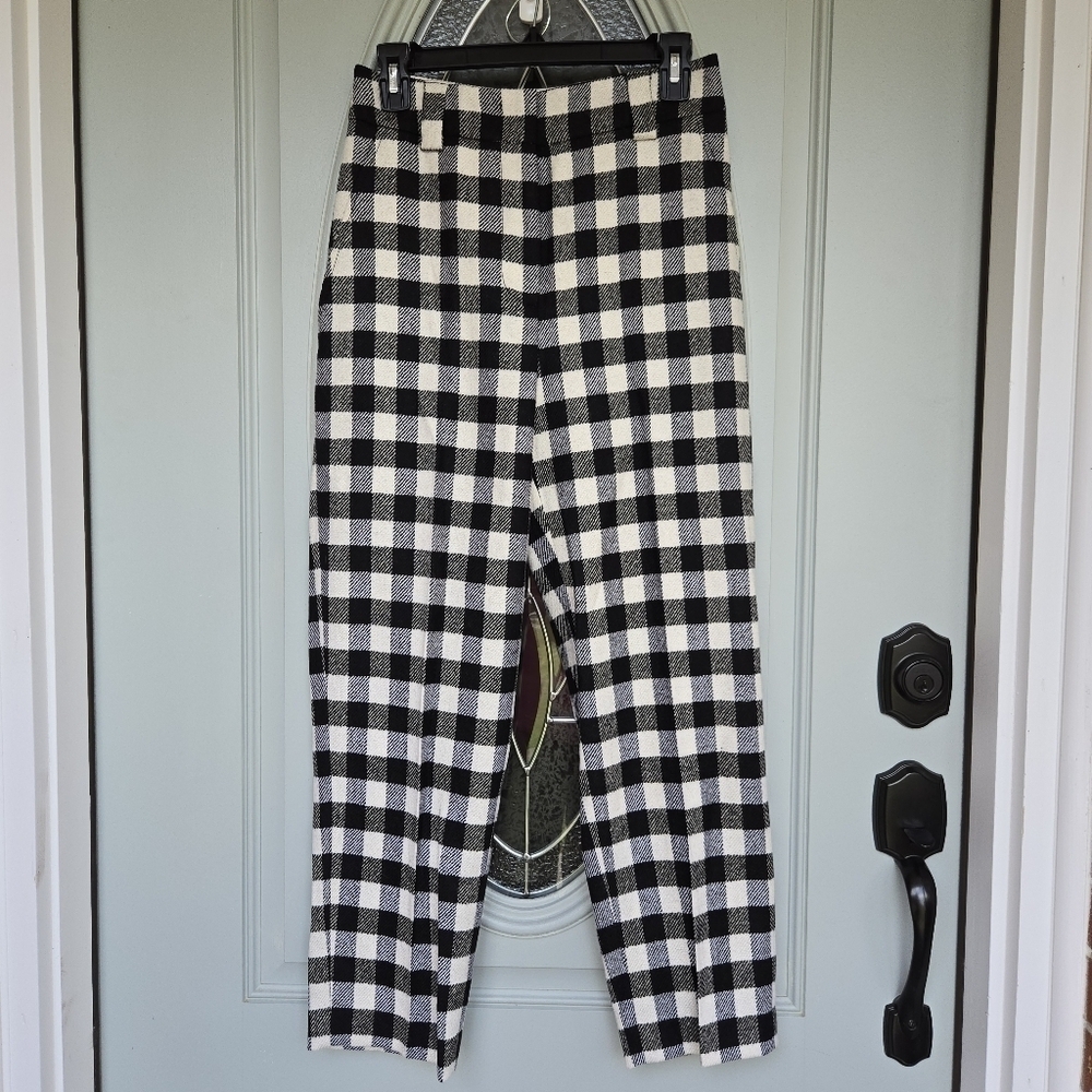 Seventy Venezia Ginham High Waisted Wool Trousers